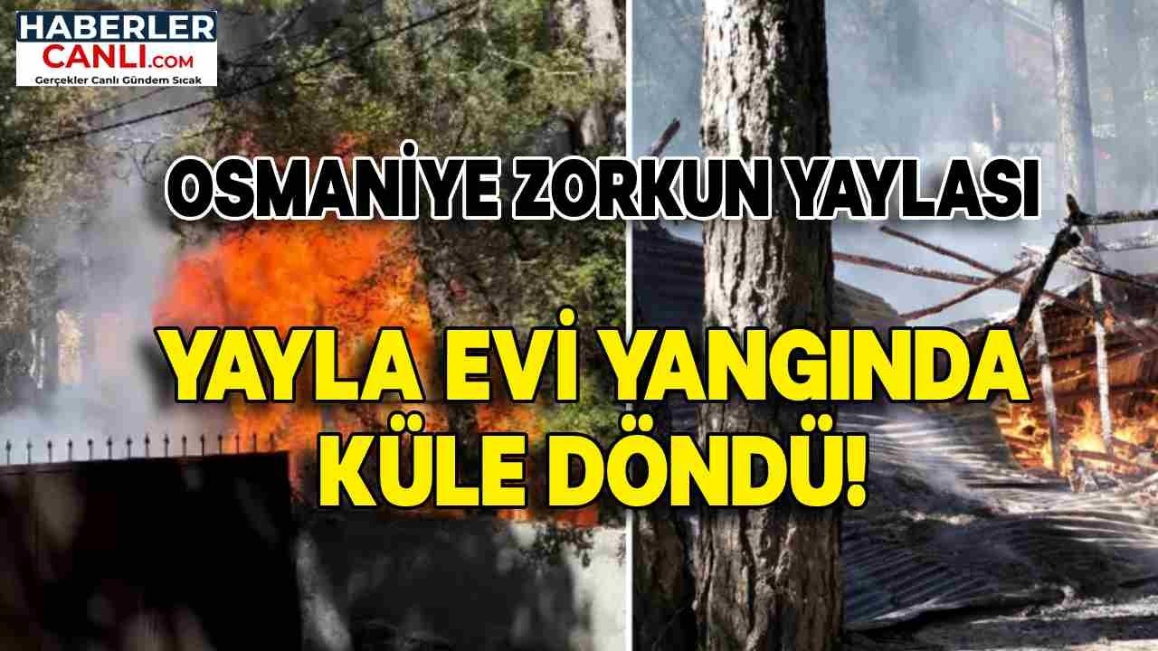 Osmaniye’de Zorkun Yaylası'nda Çıkan Yangın, Yayla Evi Yangında Küle Döndü