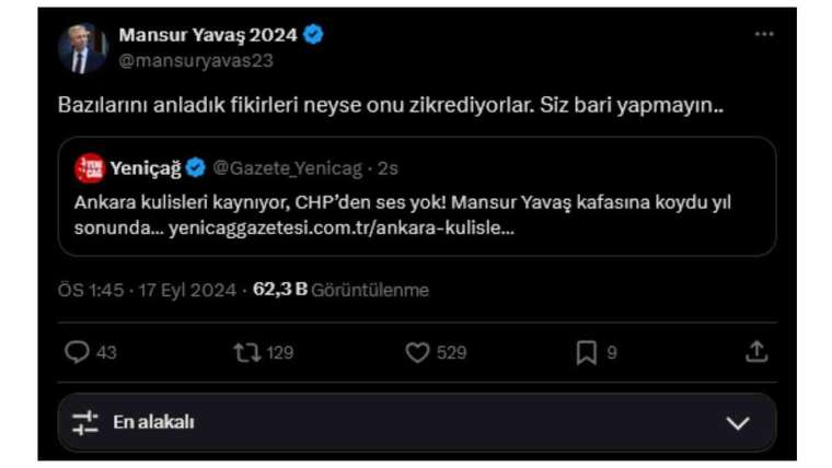 Mansur Yavaş Twitter