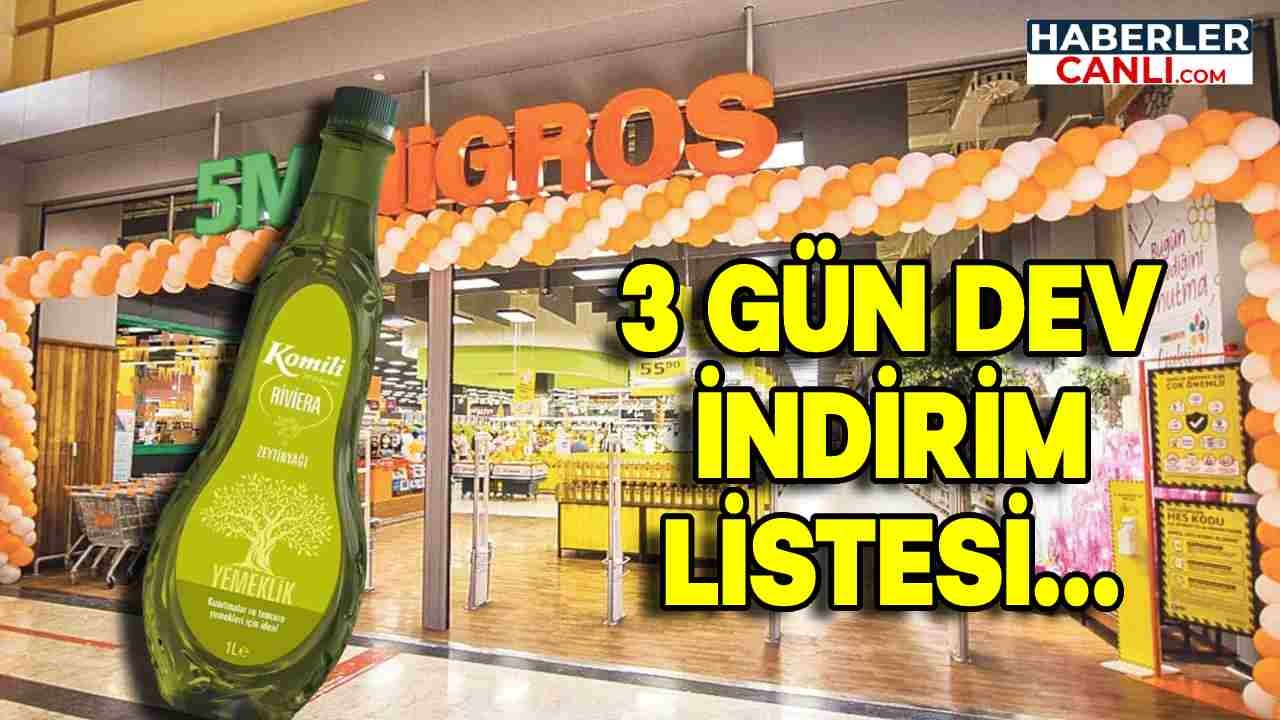 Migros Marketlerde 3 Günlük Zeytinyağı İndirim Kampanyası Var! 2 Litresi En Düşük Fiyata Raflarda