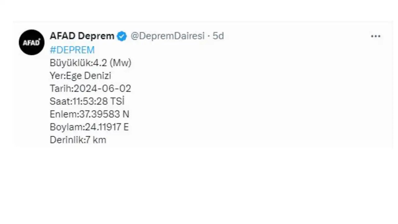 Afad Deprem Uyarısı